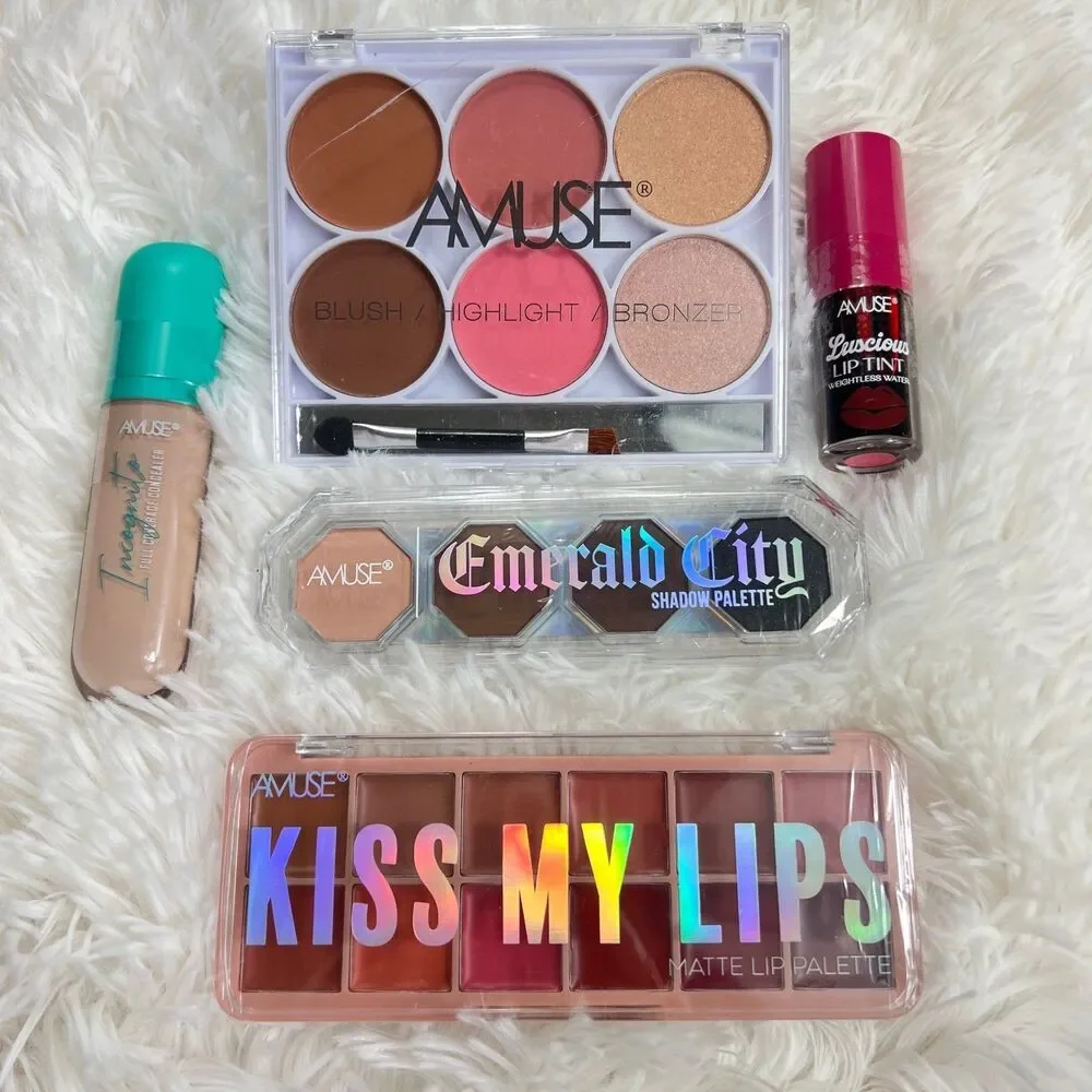Amuse Cosmetics 5pc Makeup Bundle .
